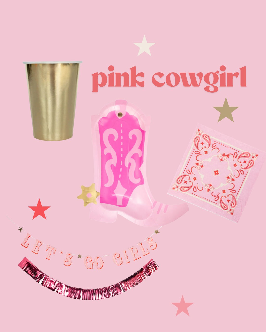 Pink Cowgirl Party Bundle #1