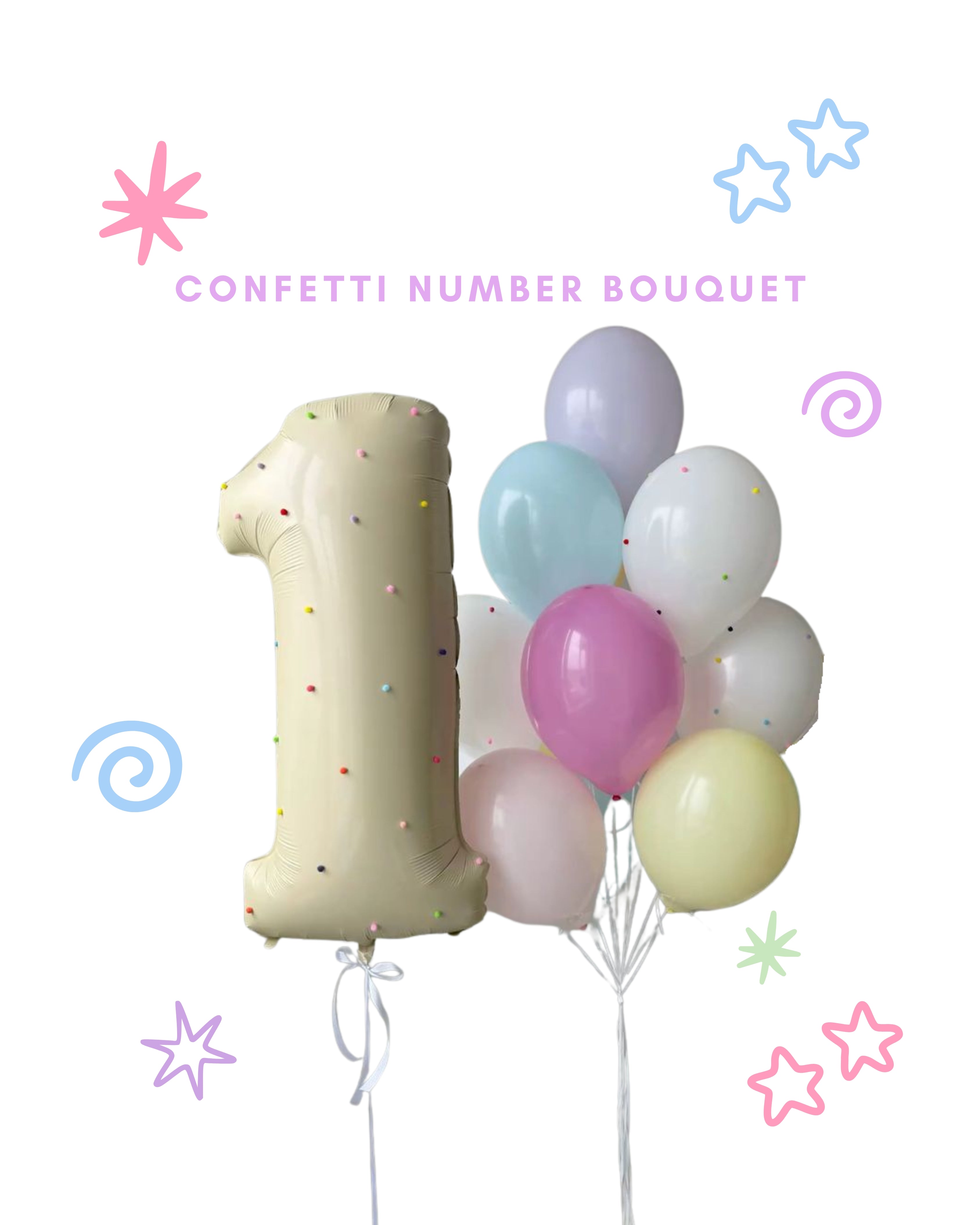 Confetti Number Bouquet ✨