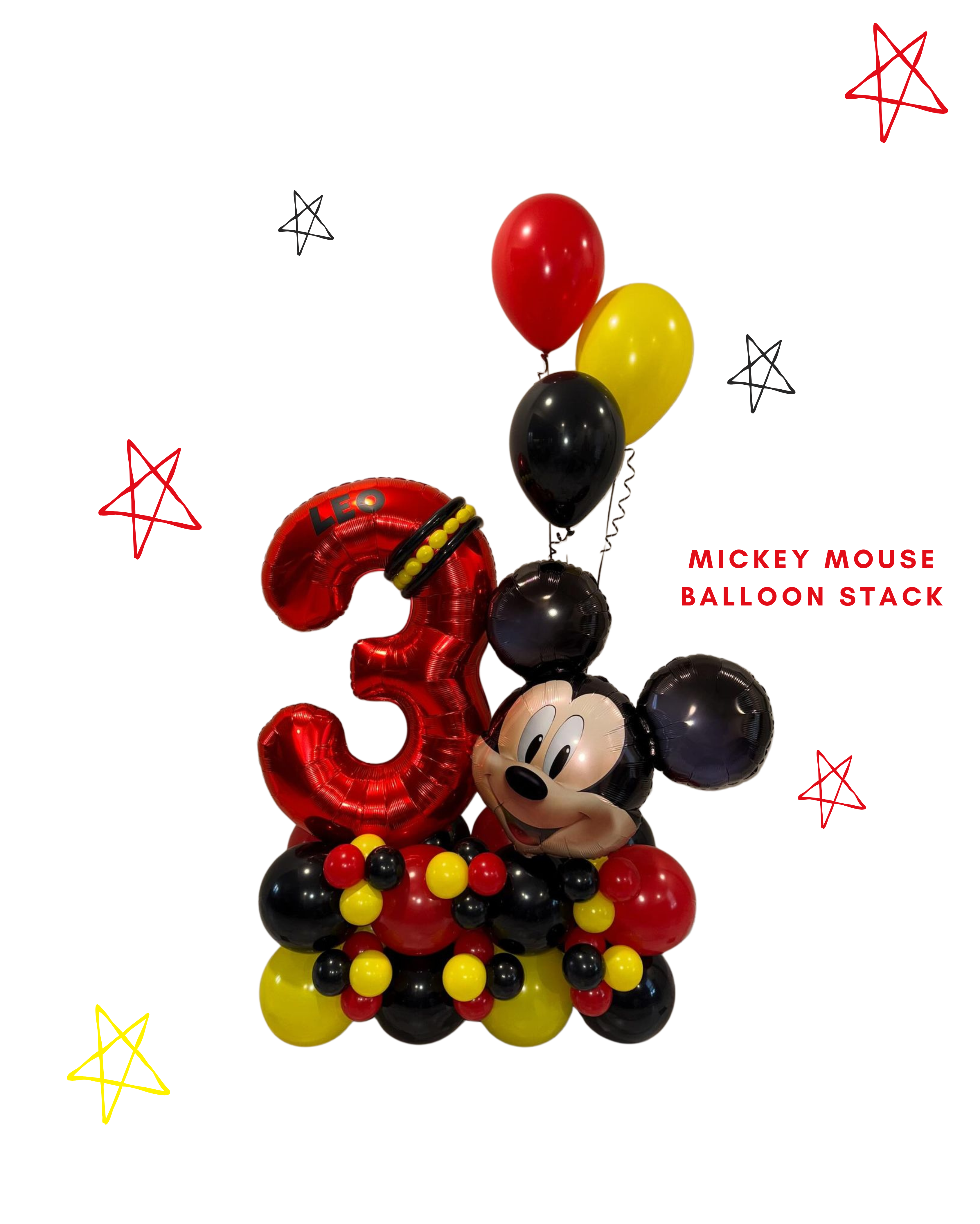 Mickey Mouse Balloon Bouquet  ❤️🖤 ✨
