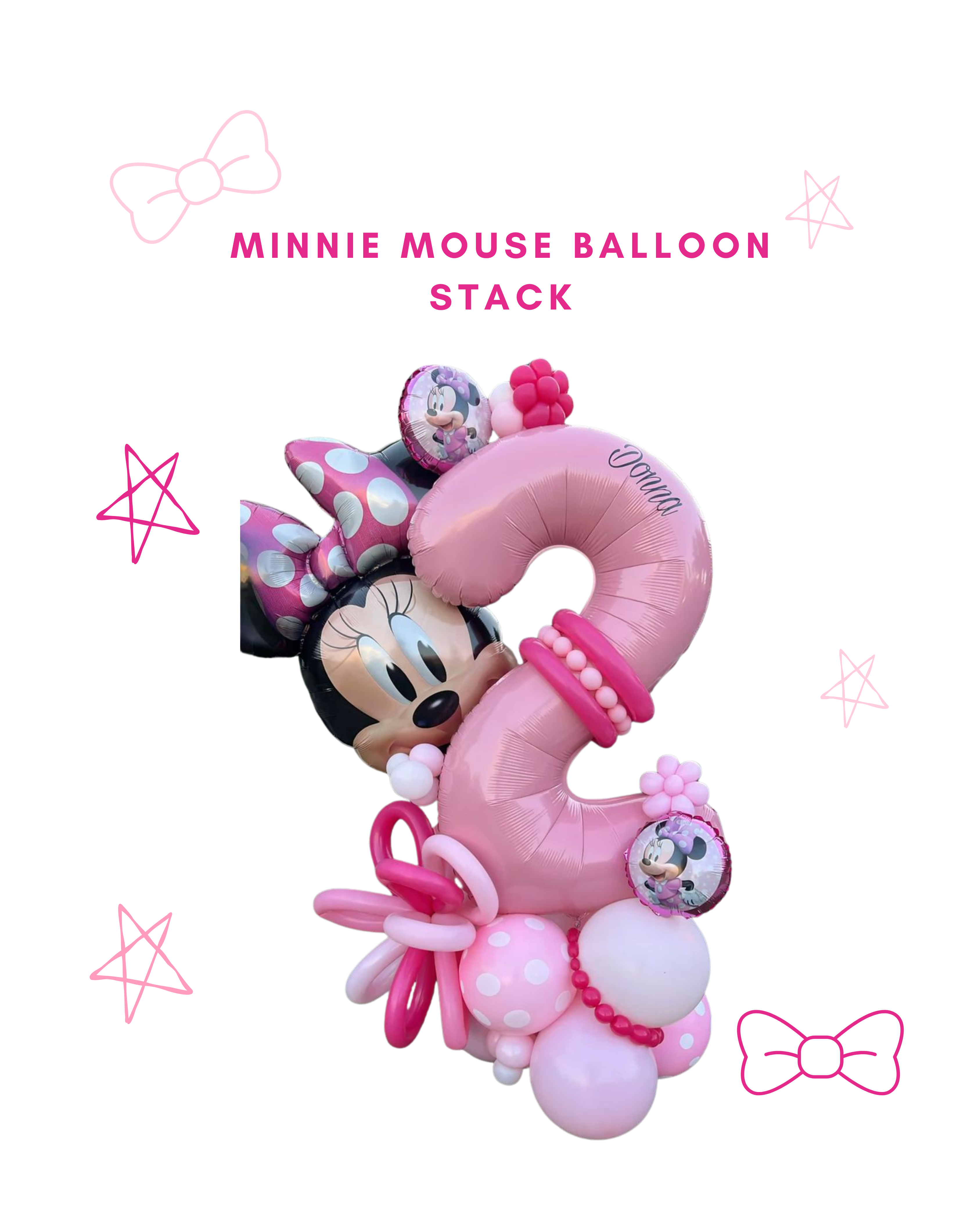 Minnie Mouse Number Balloon Bouquet 🎀
