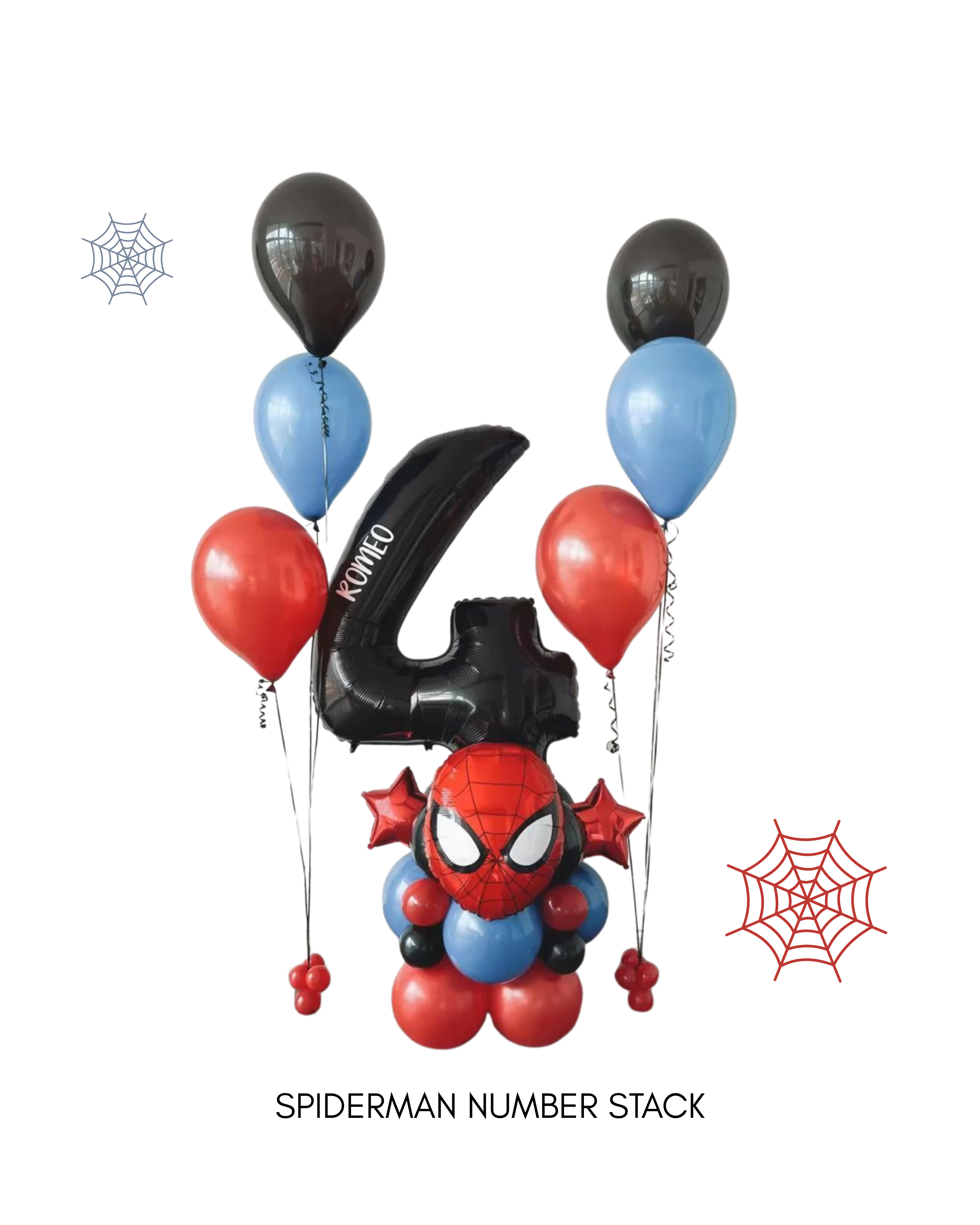 Spider Man Balloon Arrangement 🕷️🕸️❤️💙