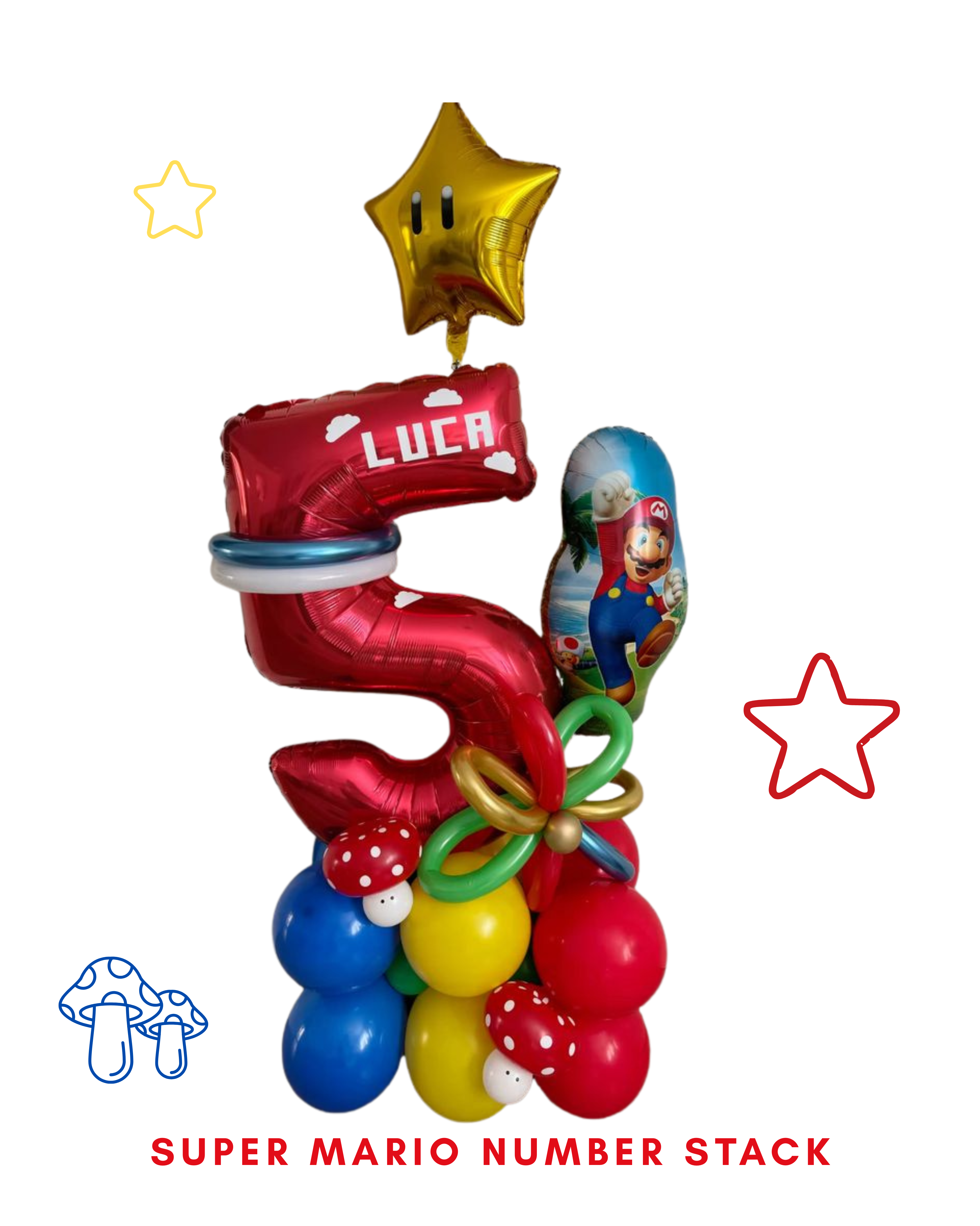 Super Mario Balloon Number Stack