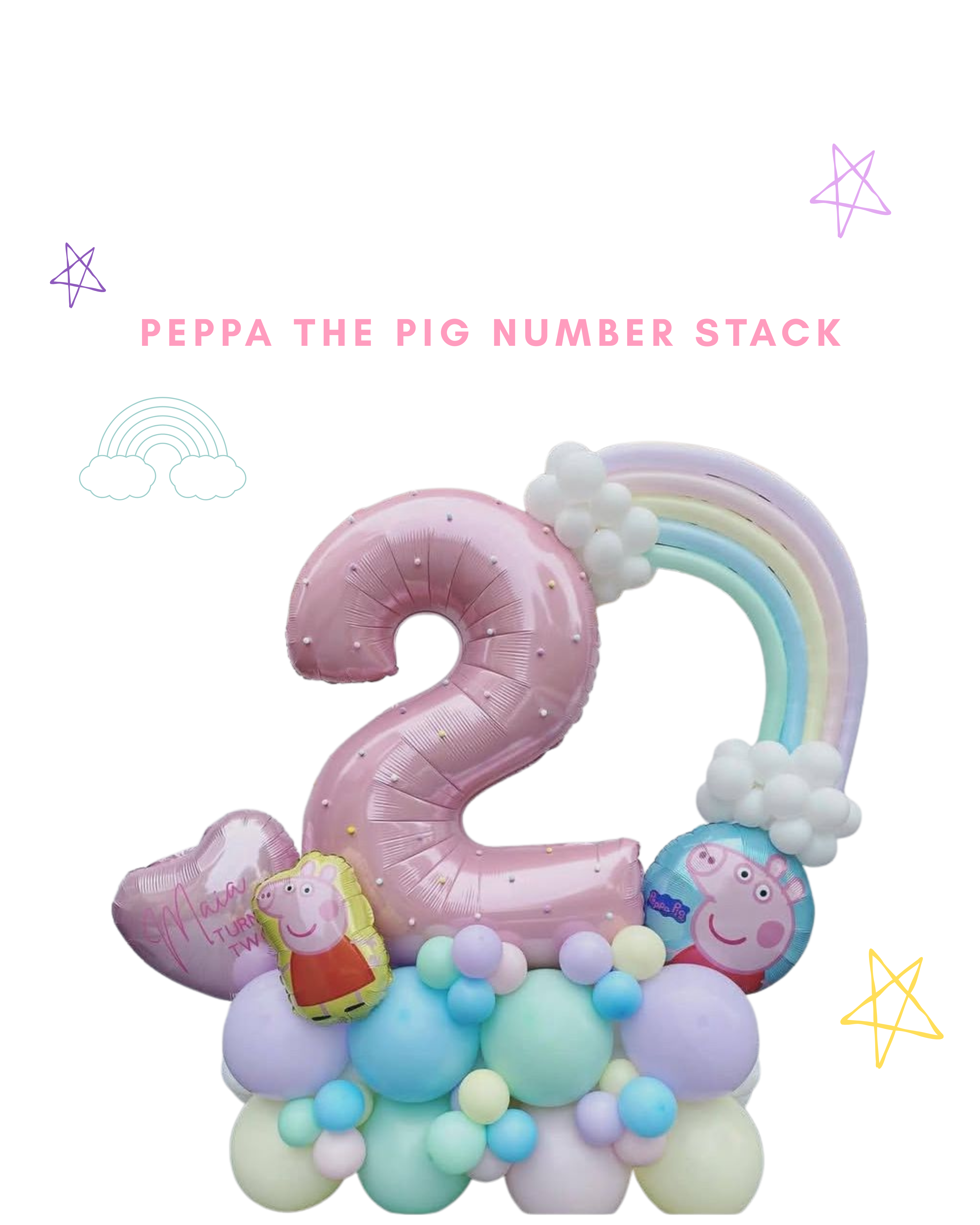 Peppa the Pig Balloon Stack